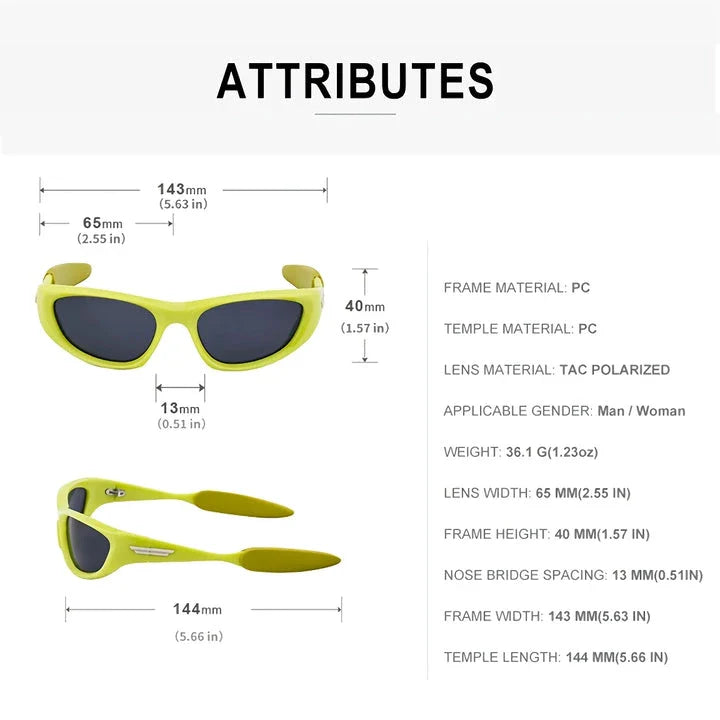 Pair of premium polarized cat eye sports sunglasses with blue-gray frames and lenses