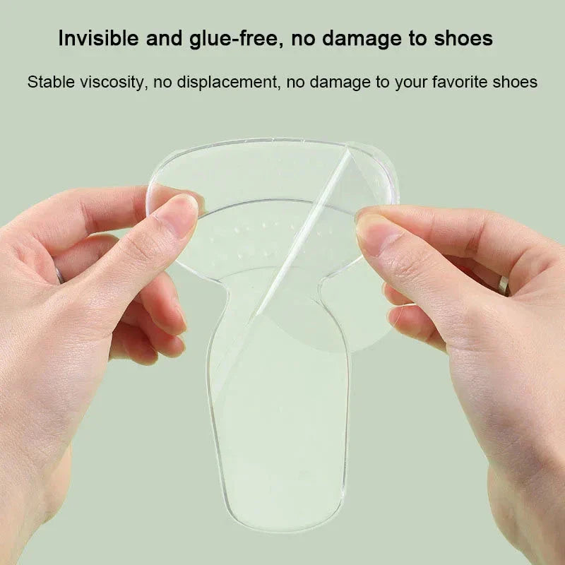 Premium transparent silicone heel protectors designed to provide comfort and support for your feet in various footwear types