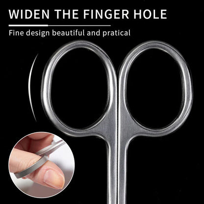 Premium stainless steel cuticle trimmer with a sharp, curved blade and rounded edges for precise, safe grooming