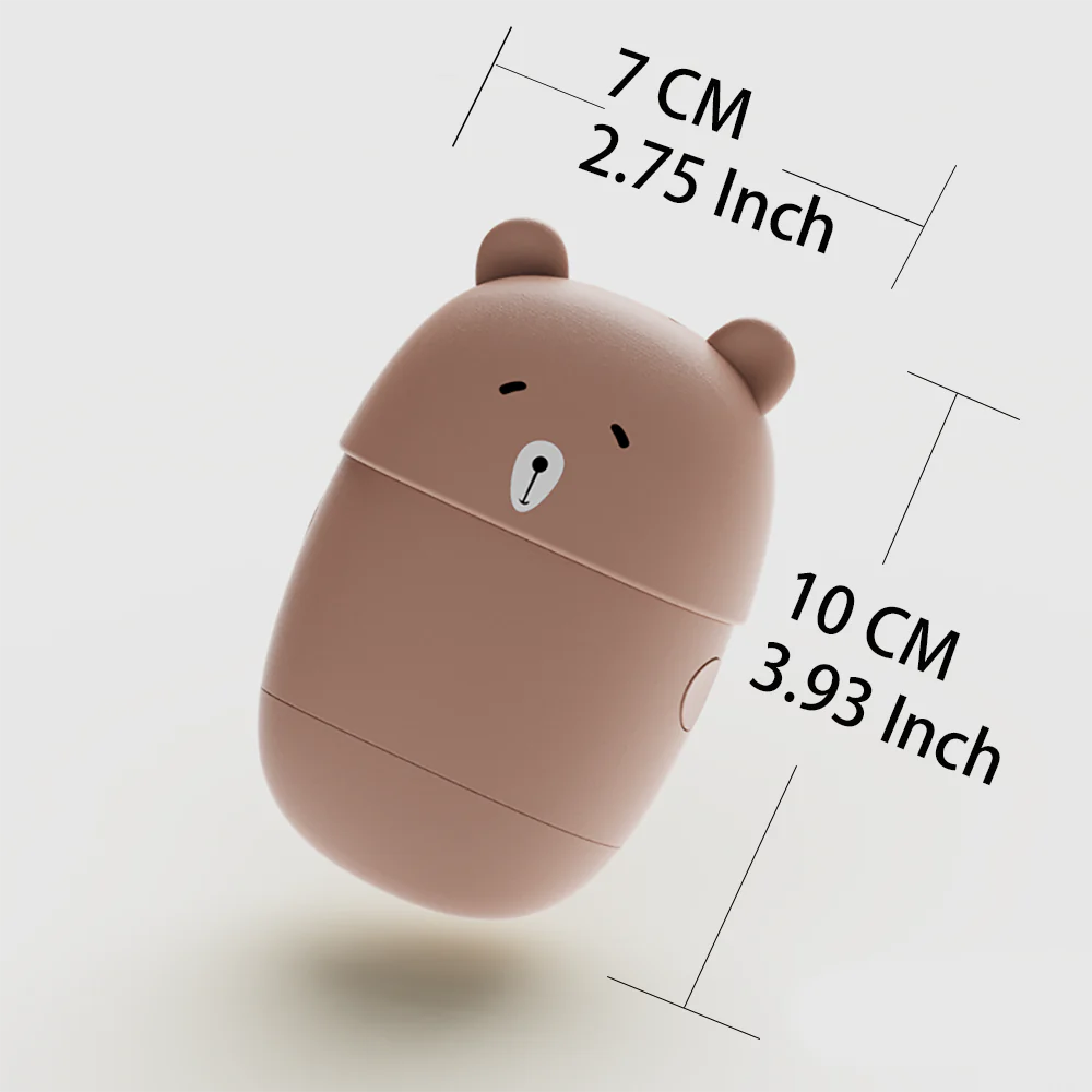 Portable Cute Bear Razor Set for Women with Safety Blades and Moisturising Soap