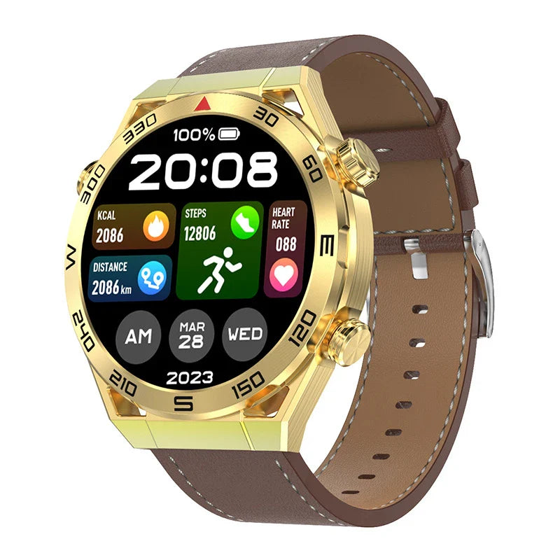 Premium smart watch with sleek alloy body, fitness tracking, and wireless charging capabilities