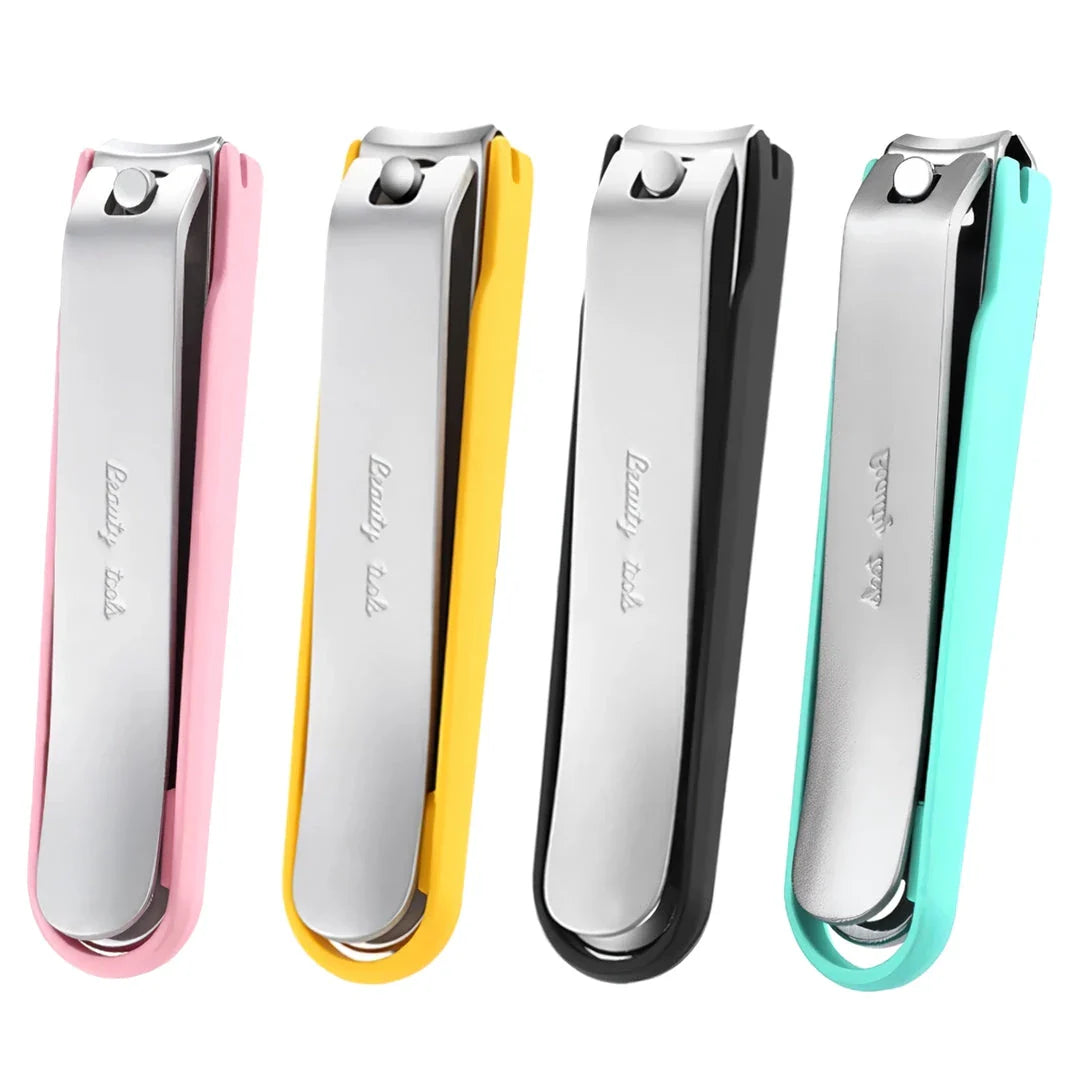 Premium stainless steel nail clippers with anti-splash design, detachable for easy cleaning, suitable for fingernails and toenails