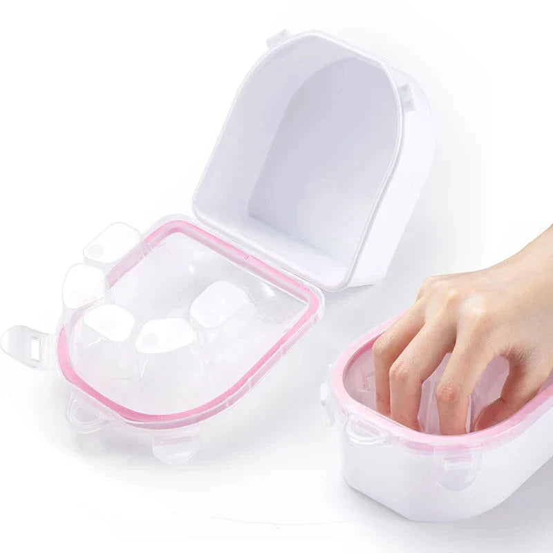 Double-layer nail soaking bowl for easy and gentle gel polish removal at home