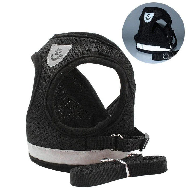 Premium Breathable Pet Harness with Reflective Trim - Comfortable and Durable Design for Outdoor Adventures with Your Pet