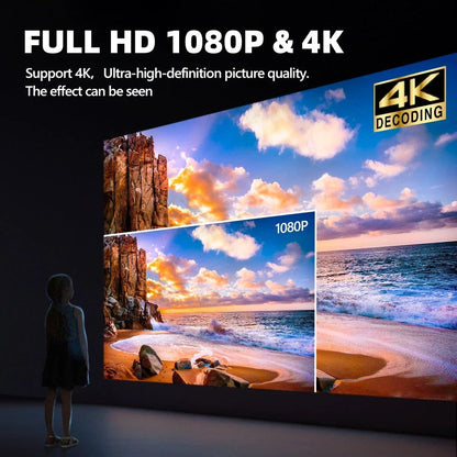 4K Ultra HD Smart Projector with Karaoke System and Automated Focus, Delivering Cinematic Home Entertainment