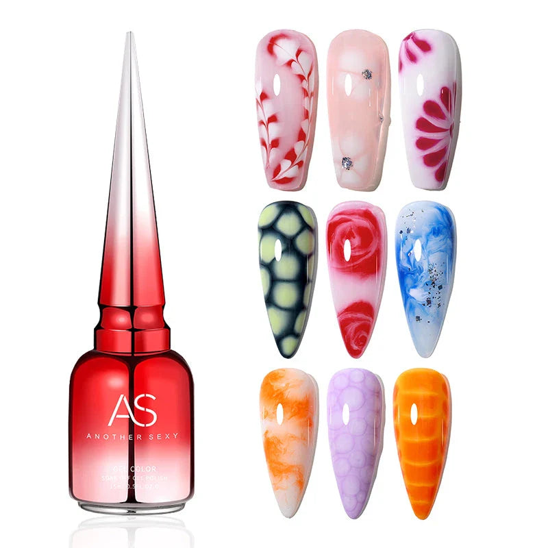 Clear Blooming Gel Polish with mesmerizing marble effects for long-lasting, professional-looking nails