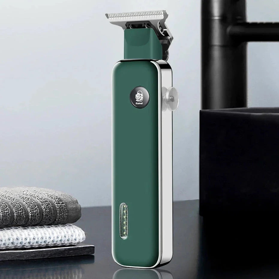 Kemei USB Electric Hair Clippers Trimmers with Stainless Steel Blades, Adjustable Cutting Lengths, and Cordless Rechargeable Design