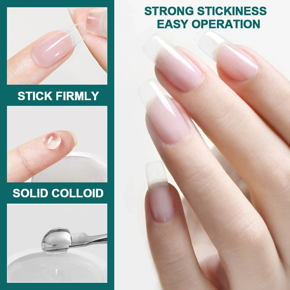 Nailpop Solid Nail Patch Gel - Premium transparent adhesive for long-lasting, polished manicures