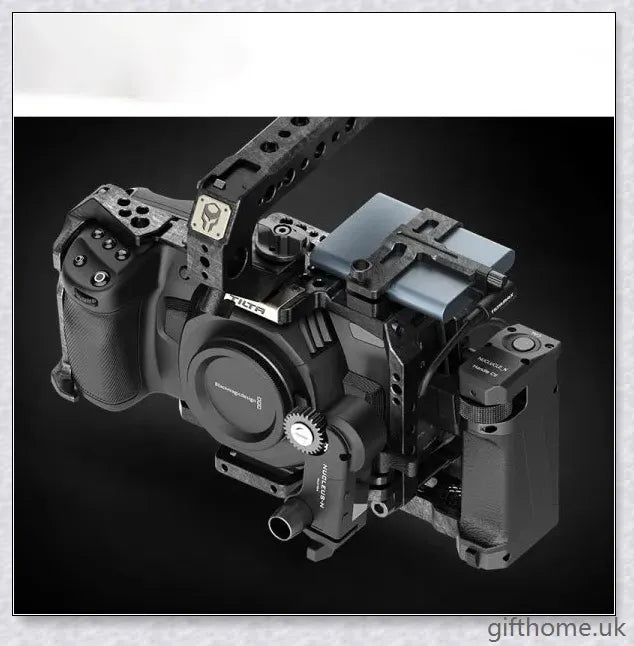 Premium aluminium alloy camera protective case with surrounding cage for enhanced support and security