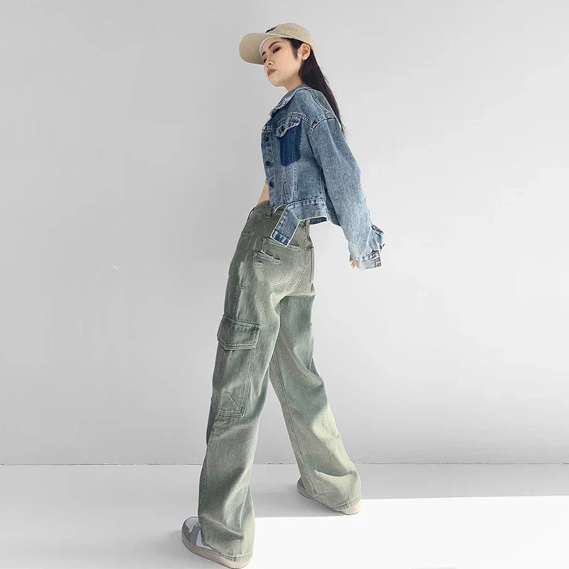Breathable and comfortable straight-leg trousers with vibrant digital prints, perfect for the modern British woman's wardrobe