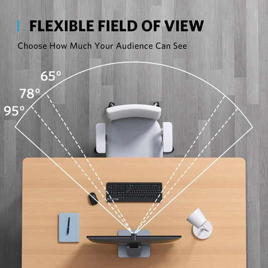 2K Ultra HD Webcam with Noise-Cancelling Microphones and Privacy Cover for Professional Video Conferencing