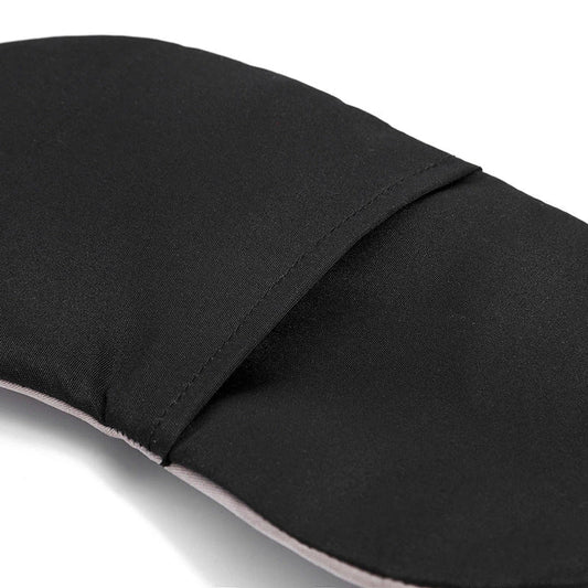Premium cotton and silk sleep mask with adjustable strap for complete blackout and comfortable sleep