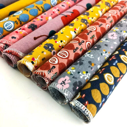 Premium cotton cleaning cloths in vibrant colours for efficient, streak-free cleaning on various household surfaces