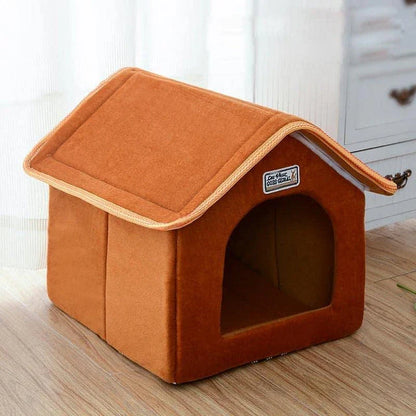 Premium Foldable Pet House with Soft Mat - Cosy and Durable Retreat for Cats and Dogs