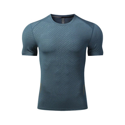 Men's summer sports t-shirt in black, white, grey, navy, and lake blue colours with quick-drying, breathable, and UV-protective features