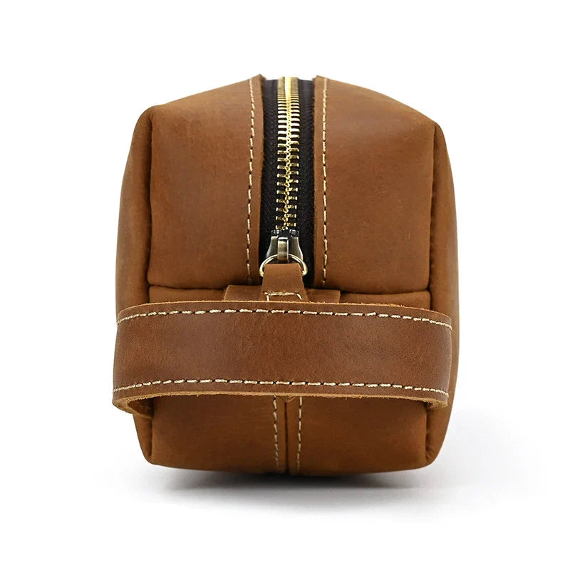 Premium leather clutch bag with multiple interior pockets, designed for the sophisticated British gentleman