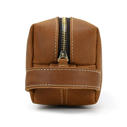 Premium leather clutch bag with multiple interior pockets, designed for the sophisticated British gentleman
