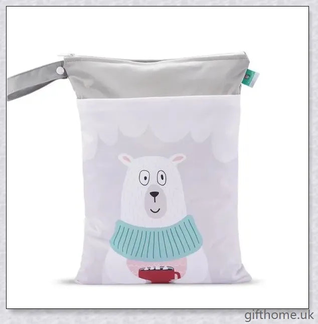 Waterproof nappy bag with multiple pockets and adjustable strap for easy travel with baby
