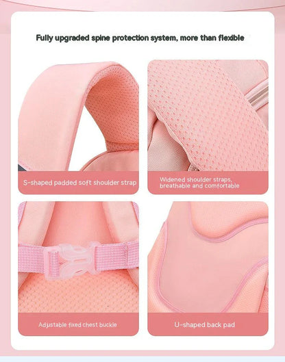Charming children's backpack with cartoon design, ample capacity, and lightweight nylon construction