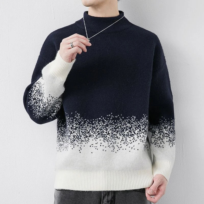 Premium velvet jumper in sand brown colour, featuring a relaxed, cosy fit and luxurious, insulating design for comfortable winter wear.