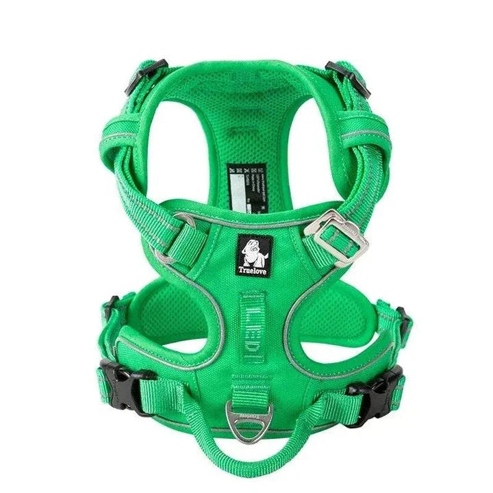 Premium explosion-proof reflective camouflage dog harness with aviation aluminium buckle for enhanced safety and visibility