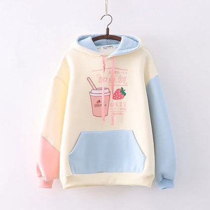 Premium Luxury Hooded Velvet Jumper for Students in White or Beige Velvet