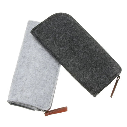 Premium wool felt spectacles case in various colours, designed to protect and store eyewear safely and stylishly.
