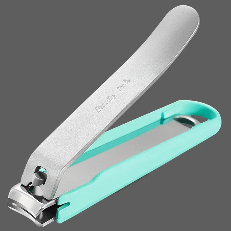 Premium stainless steel nail clippers with anti-splash design, detachable for easy cleaning, suitable for fingernails and toenails