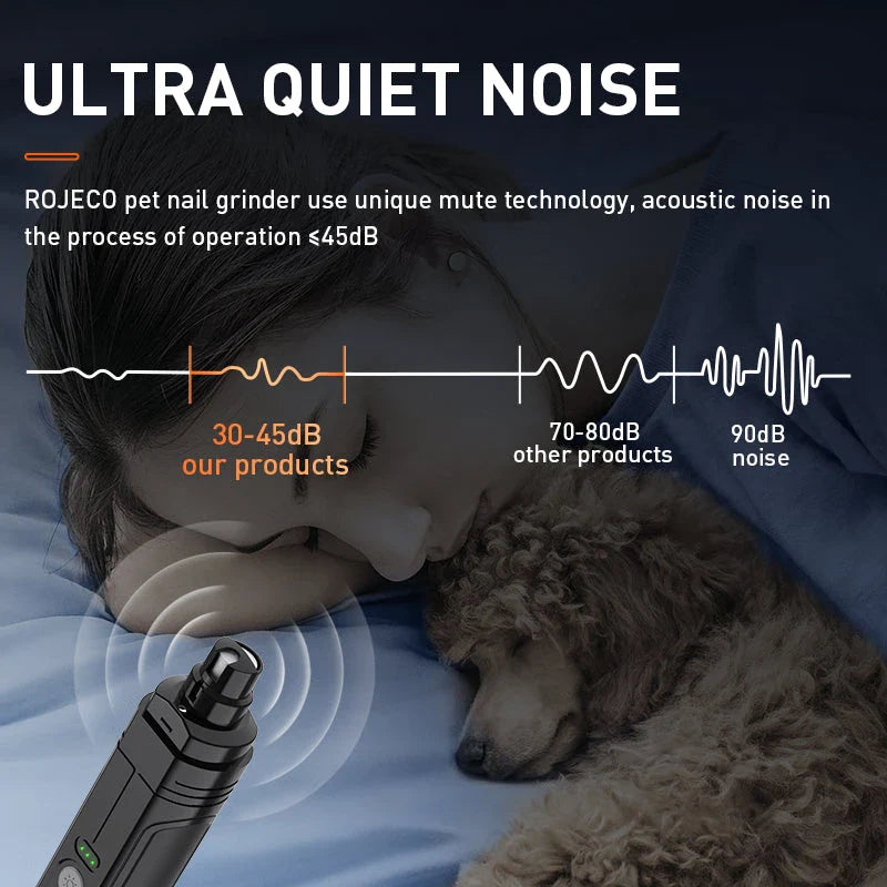 Deluxe Electric Pet Nail Grinder with Dual LED Lights for Convenient and Safe Grooming