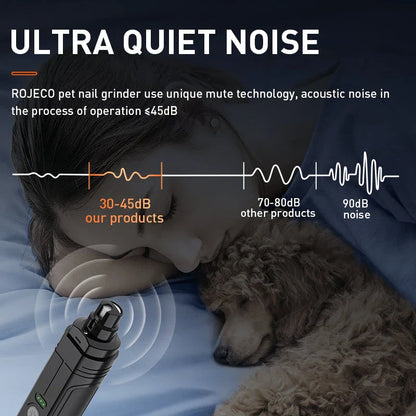Deluxe Electric Pet Nail Grinder with Dual LED Lights for Convenient and Safe Grooming