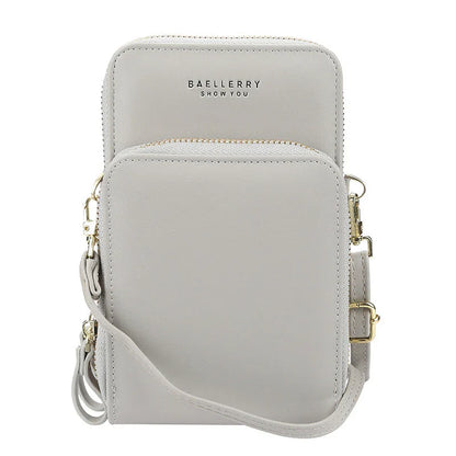 Stylish crossbody bag for women with multiple interior pockets and a dedicated mobile phone compartment