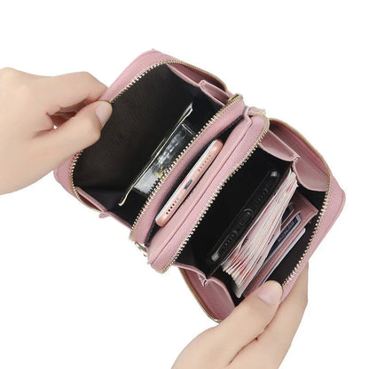 Stylish crossbody bag for women with multiple interior pockets and a dedicated mobile phone compartment