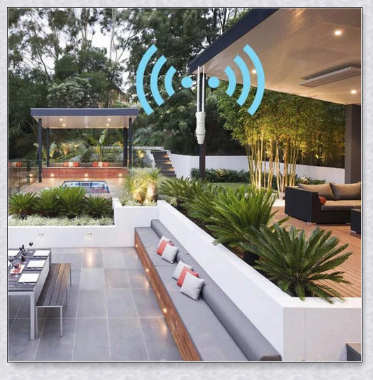 Rugged outdoor Wi-Fi extender with weatherproof housing and omnidirectional antennas for reliable wireless connectivity
