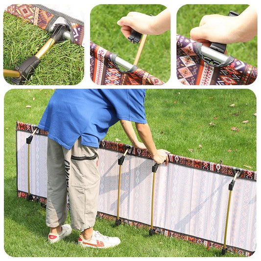 Robust Outdoor Folding Camping Cot with Durable Aluminium Frame and Spacious 185cm Design