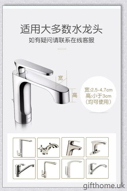 A yellow duck-shaped faucet extender that elevates a child's hand-washing experience at the sink