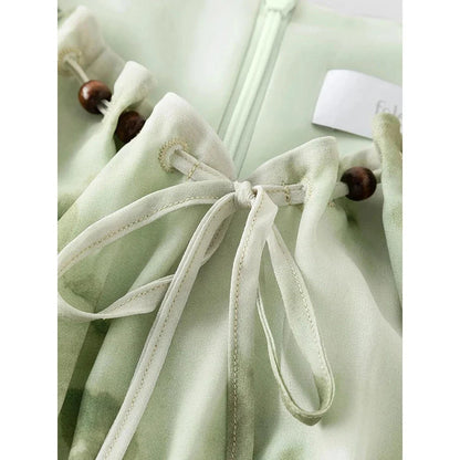 Elegant Chinese-Style Romantic Dress for Women in Creamy-White Colour