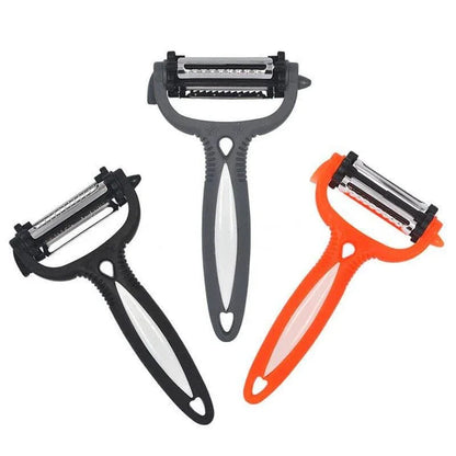 Premium 360-degree rotary vegetable peeler with durable plastic construction and stainless steel blade for effortless, precision peeling