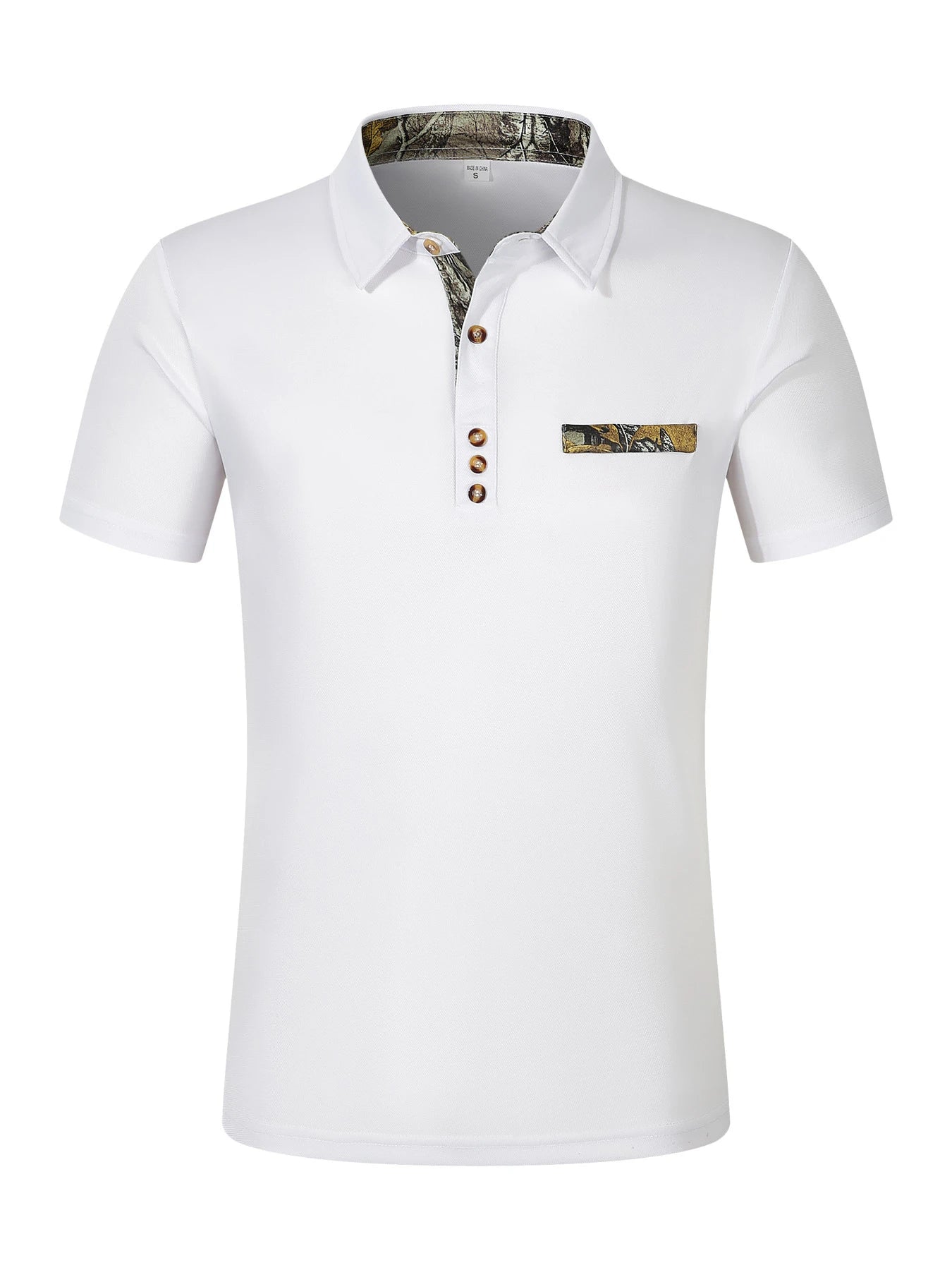 Premium short-sleeve sports shirt for men, featuring a button-down design and breathable, durable polyester fabric