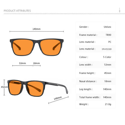 Cross-border Wild 2309 Orange Anti-Blue Light UV Glasses with stylish full-rim frame and protective lenses