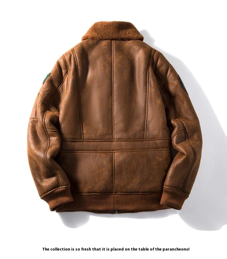 A luxurious suede jacket with a lambswool lining, offering superior warmth and timeless British style.