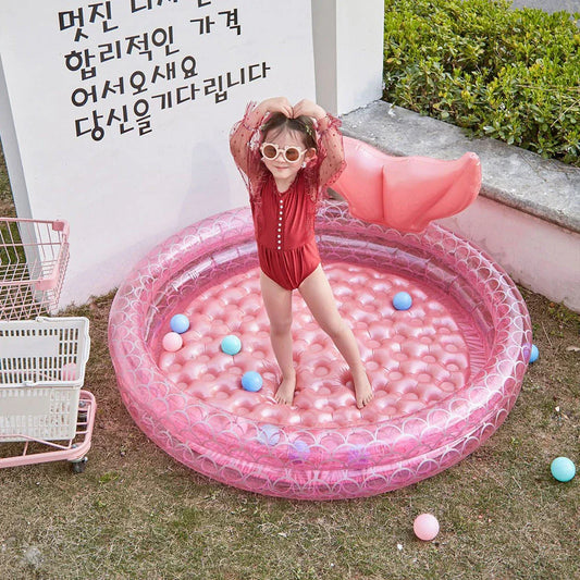 Trendha Kids Baby Inflatable Swimming Pool - Durable PVC Paddling Pool for Outdoor Summer Fun