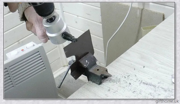 Double-Headed Metal Nibbler - a versatile tool that turns your drill into a powerful cutting machine for effortless metal, plastic, and soft material cutting