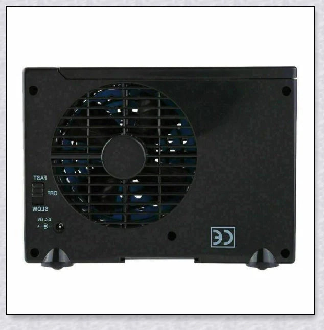 Compact Portable Car Air Conditioner with adjustable settings and non-slip base for keeping your vehicle cool and comfortable.