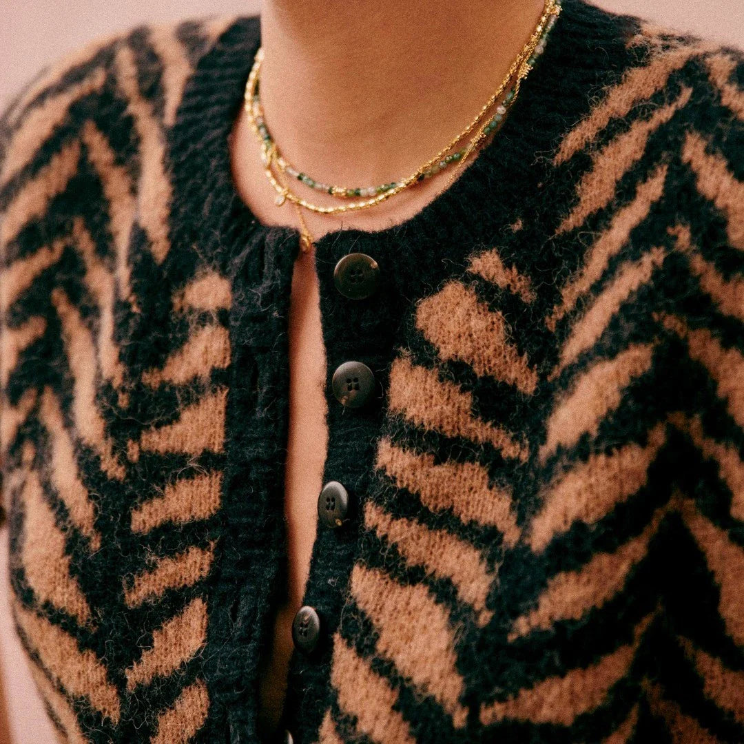 Elegant Fall Zebra and Leopard Print Jumper in a stylish and contemporary design