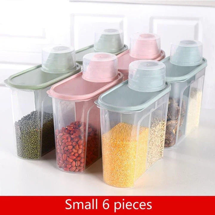 Premium plastic food storage containers set with airtight lids and transparent design for efficient kitchen organisation