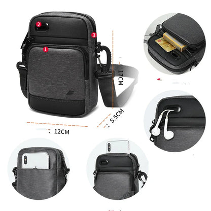 Jitian Mini Messenger Bag with Oxford Fabric Construction and Stylish Upgrade Options