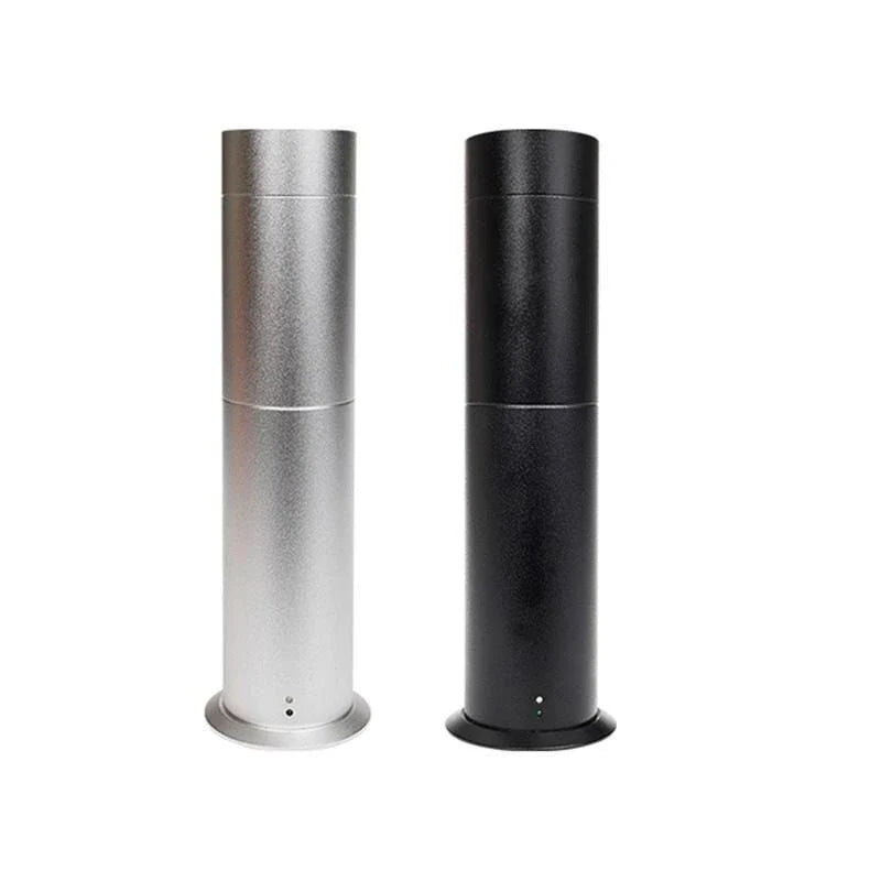 Elegant 120ml electric aroma diffuser with sleek metal design, perfect for creating a relaxing and inviting atmosphere in any setting