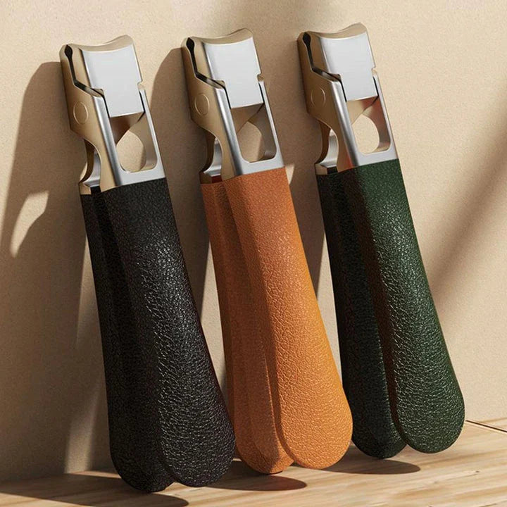 Premium stainless steel nail clippers with anti-splash design for effortless trimming of thick, tough toenails