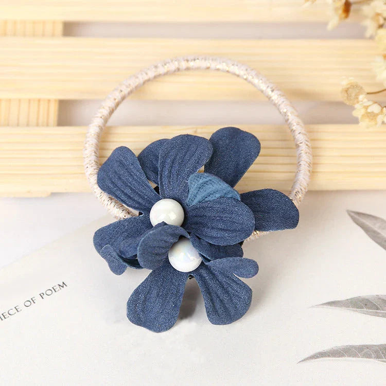 Stylish floral elastic hair rope with a secure hold and comfortable design, perfect for everyday wear