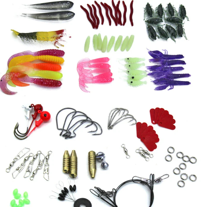 Premium 132-piece multi-functional fishing lure kit with high-quality components and innovative designs for British anglers